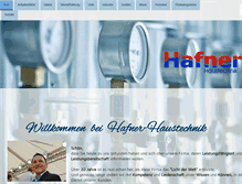 Tablet Screenshot of hafner-haustechnik.com